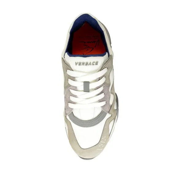 Versace Men's Multicolor Canvas & Leather Medusa Logo Sneakers Shoes US 11 IT 44